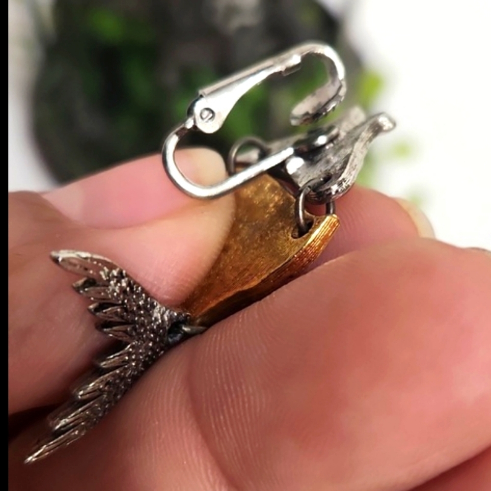 Gold and Silver Fish Drop Earrings - Brand: - Picture 7 of 10